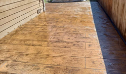 Stamped Wood Pattern Patio